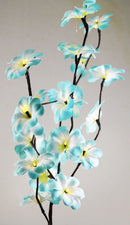 1 Set of 50cm H 20 LED Blue Frangipani Tree Branch Stem Fairy Light Wedding Event Party Function Table Vase Centrepiece Tropical Decoration - NuSea