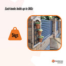 10 Pack 76mm (3") Brick Wall Hooks - Clips Hangers For Pictures Plants - NuSea