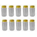 10x 1Kg Plastic Honey Jars + Lids - Round Clear Food Grade Packaging Containers - NuSea