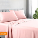 1200tc hotel quality cotton rich sheet set single blush - NuSea