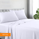 1200tc hotel quality cotton rich sheet set single white - NuSea
