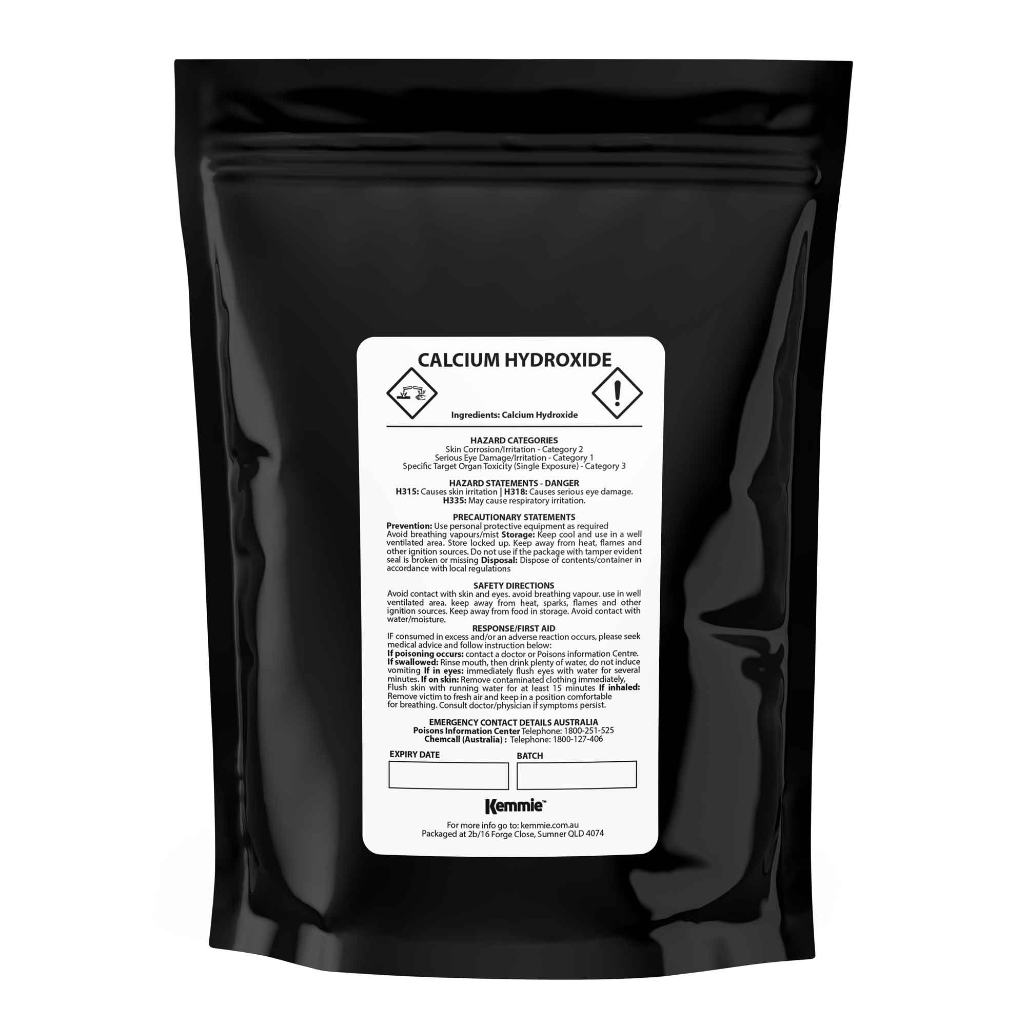 1Kg Food Grade Calcium Hydroxide Powder - FCC Hydrated Slaked Pickling Lime - NuSea