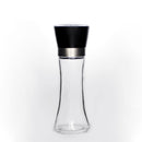1x 180ml Glass Salt or Pepper Grinder 18cm - Adjustable Ceramic Core Tall Mill - NuSea