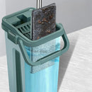 Wet or Dry Usage Hands-Free Mopping System with Bucket and Microfiber Pads