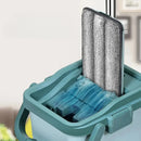 Wet or Dry Usage Hands-Free Mopping System with Bucket and Microfiber Pads