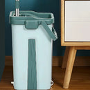 Wet or Dry Usage Hands-Free Mopping System with Bucket and Microfiber Pads