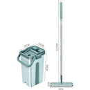 Wet or Dry Usage Hands-Free Mopping System with Bucket and Microfiber Pads