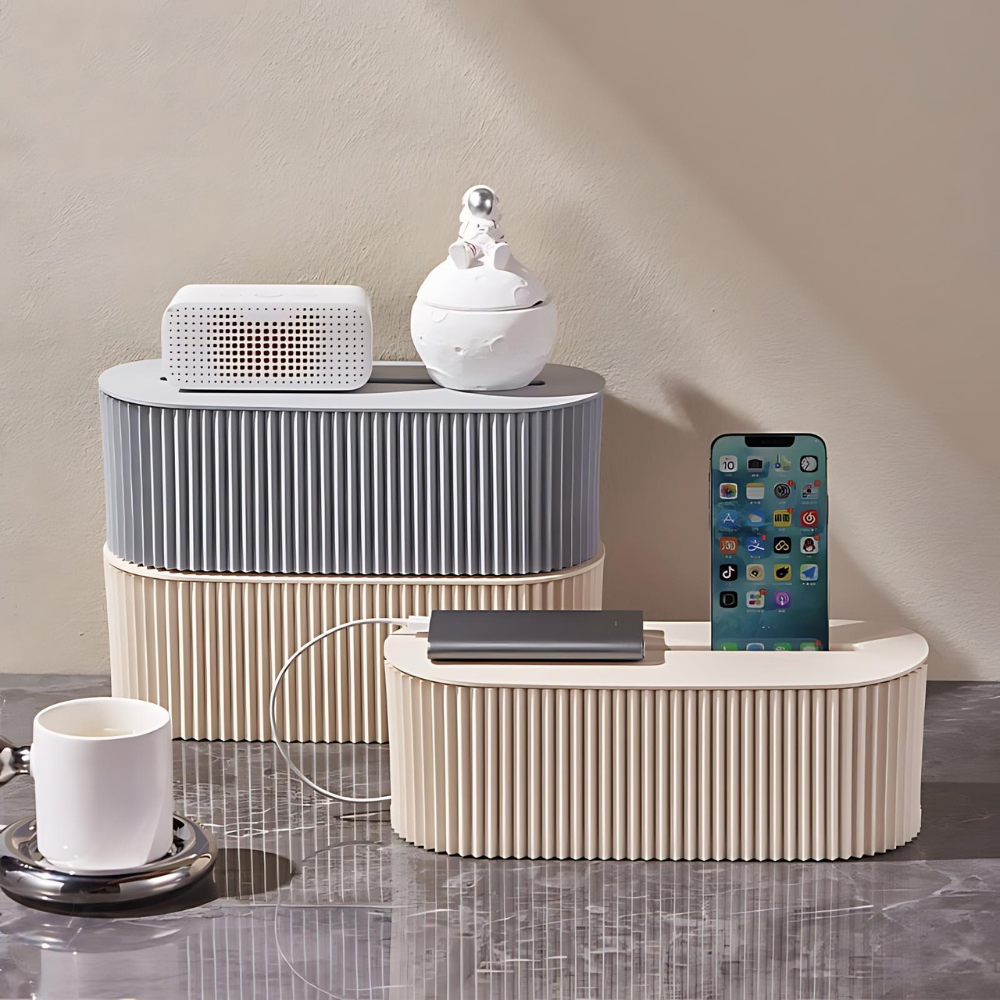 Nordic Plug Board Storage Box Cable Wire Organizer Case