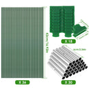 15/36Pcs Greenhouse Hoops Kit with Clips Durable Fiberglass Frame