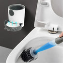 Water Spray Silicone Toilet Brush With Wall Mounted Bathroom Cleaning