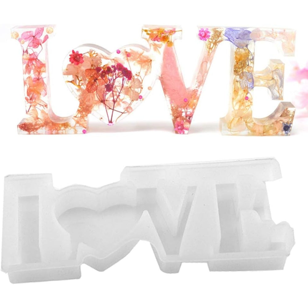 LOVE Sign Resin Casting Mold Silicone Jewelry Making Epoxy Mould Craft Tool