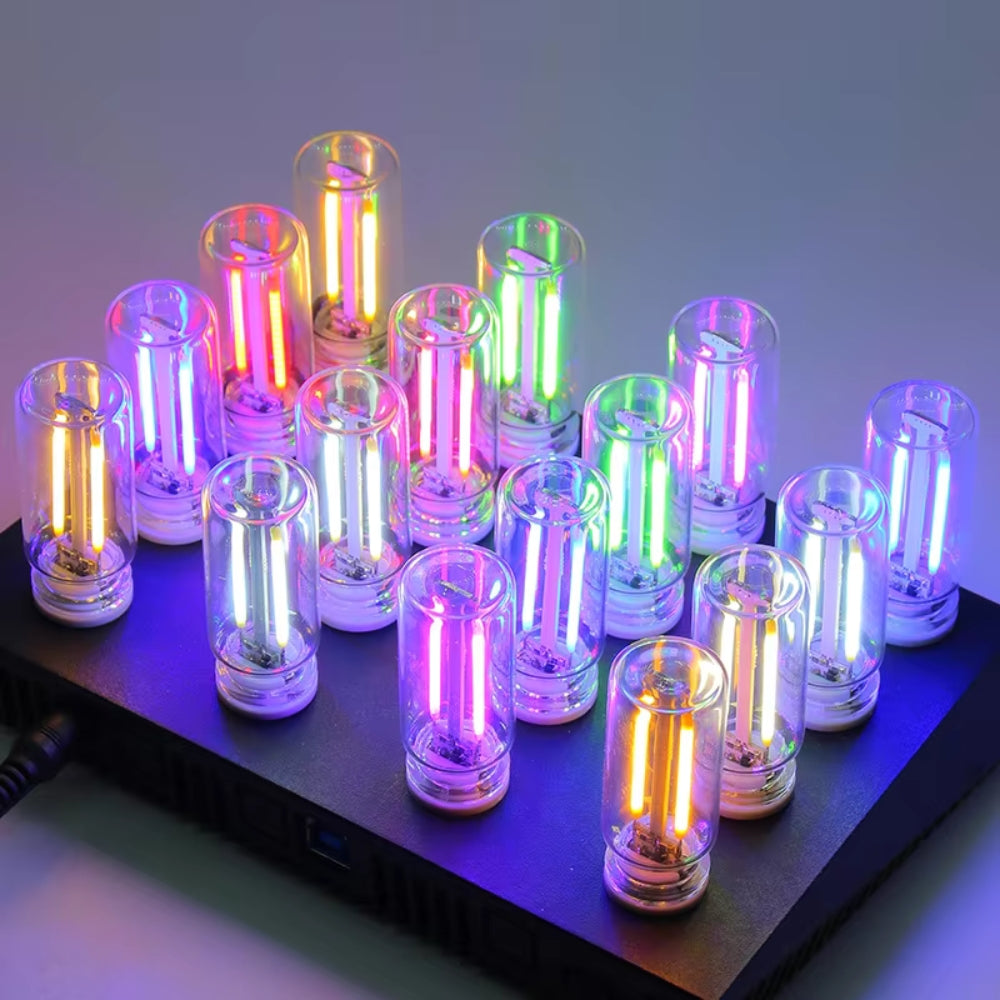 USB Touch Control LED Night Light with Edison Filament Bulb for DIY Bedroom Decor