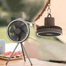 10000mAh Rechargeable Camping Fan with Power Bank & LED Light
