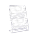 Wire Kitchen Countertop Storage Basket with Removable Rack for Fruits Vegetables Spices Snacks