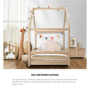 Wooden Single Size Timber House Bed Frame