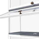 White Display Cabinet with 3 Tiers and Clear Door