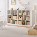 White Bookshelf Display Shelves Storage Organizer Unit