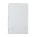 White Bedside Table with 2 Drawers