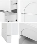 White Bedside Table with 2 Drawers