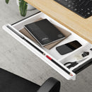 White Under Desk Pull-Out Sliding Drawer Tray