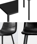 120cm Rectangular 4 Seater Dining Table Set with Chairs