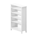 White 5 Tier Bookshelf Bookcase Display Storage Cabinet