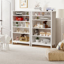 White 5 Tier Bookshelf Bookcase Display Storage Cabinet