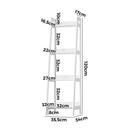 White 4 Tier Corner Ladder Display Shelves