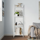 White 4 Tier Corner Ladder Display Shelves