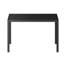 120cm Black Rectangular Dining Table with Metal Legs
