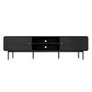 180cm Black Wooden TV Cabinet Entertainment Unit Stand