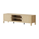 160cm Natural Wooden TV Cabinet Entertainment Unit Stand