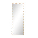 Wooden Wavy Full Length Floor Mirror