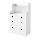 White Sideboard Buffet Cupboard with 3 Drawers