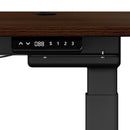 140cm Black and Walnut Electric Height Adjustable Standing Desk with Drawer