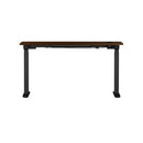 150cm Black and Walnut Electric Height Adjustable Standing Desk with Drawer