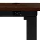 150cm Black and Walnut Electric Height Adjustable Standing Desk with Drawer