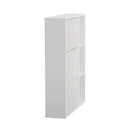 White Shoe Rack Storage Cabinet with Display Shelves