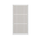 White Shoe Rack Storage Cabinet with 3 Compartments