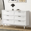 White Tallboy Dresser with Six Drawers