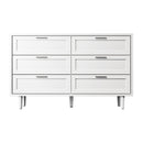 White Tallboy Dresser with Six Drawers