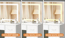 White Dressing Table and Stool Set with Large Mirror and LED Light