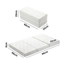 White 3-Fold Foldable Foam Mattress