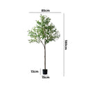 180cm Lifelike Artificial Olive Tree Faux Potted Plant