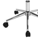 White and Silver High Back Boucle Armless Office Chair