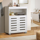 White Shoes Storage Cabinet with 2 Doors Shelf Organize