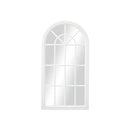 White Wooden Arched Window Wall Mirror