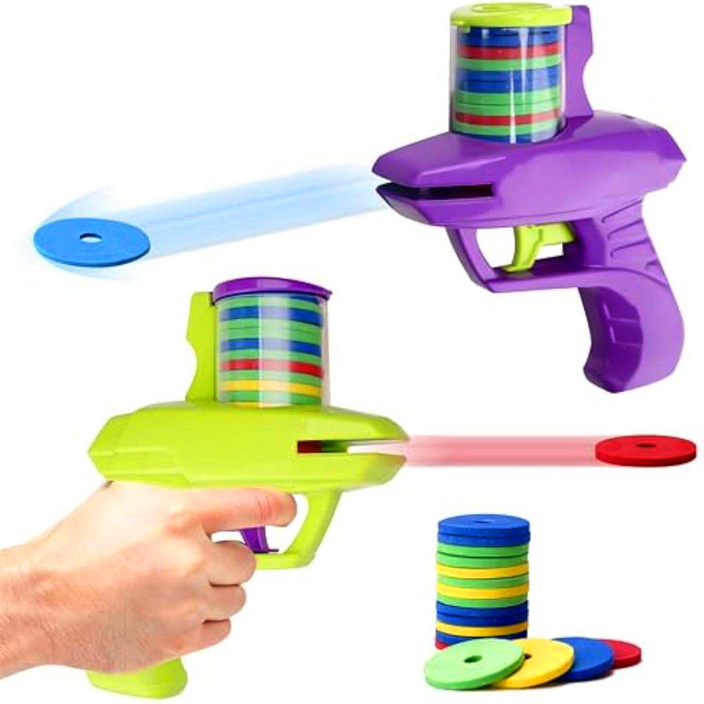 Outdoor Shooting Games Interactive Foam Disc Gun Toy