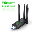 1200Mbps WiFi USB Adapter Dual Band USB3.0 High-Speed Wireless Card Receiver