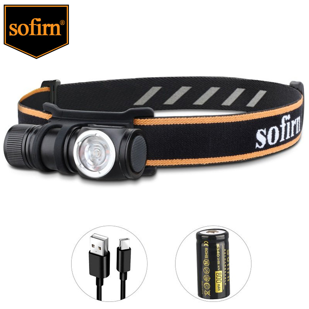 Rechargeable Mini Headlamp 1100LM LH351D 90CRI Angle Flashlight